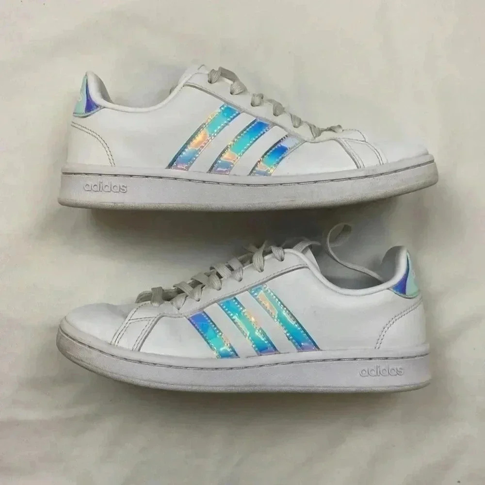 Adidas grand court holographic sneakers - Picture 4 of 12